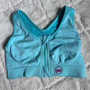 SheFit | Blue Green "Mint Marble" Perfect Lounge Bra | Size Extra Small